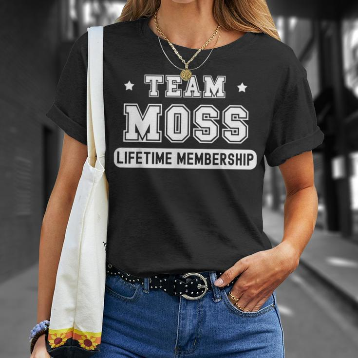 Team Moss Lifetime Membership Family Last Name T-Shirt Gifts for Her