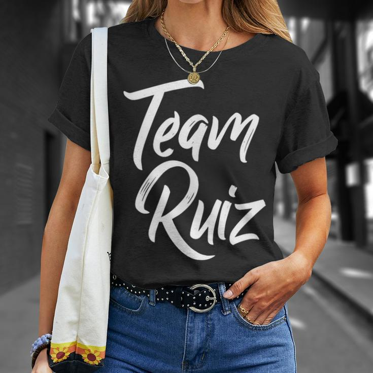 Team Ruiz Last Name Of Ruiz Family Cool Brush Style T-Shirt Gifts for Her