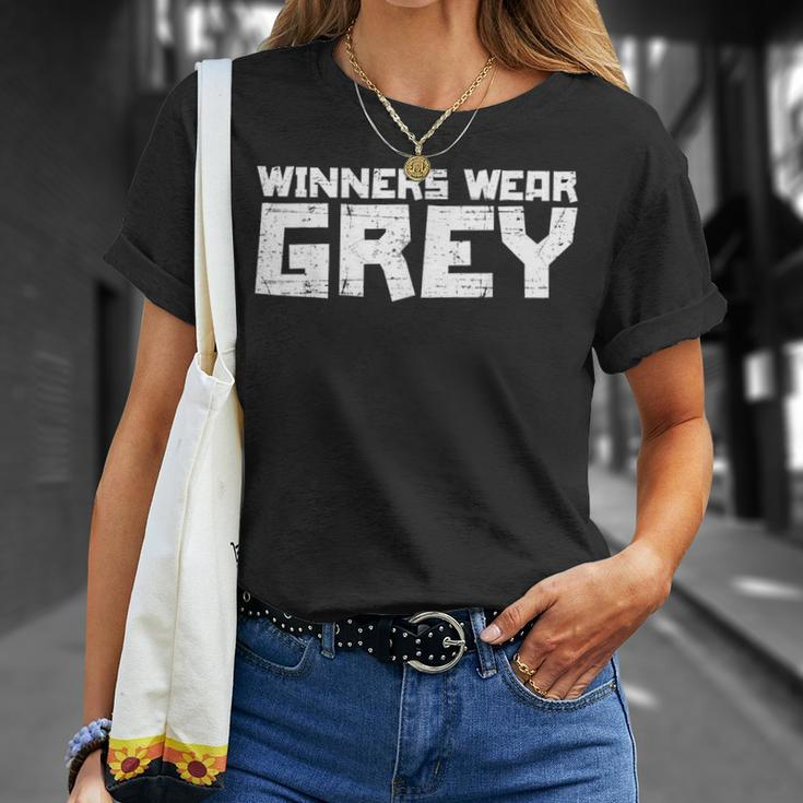 Team Sports Winners Wear Grey T-Shirt Gifts for Her