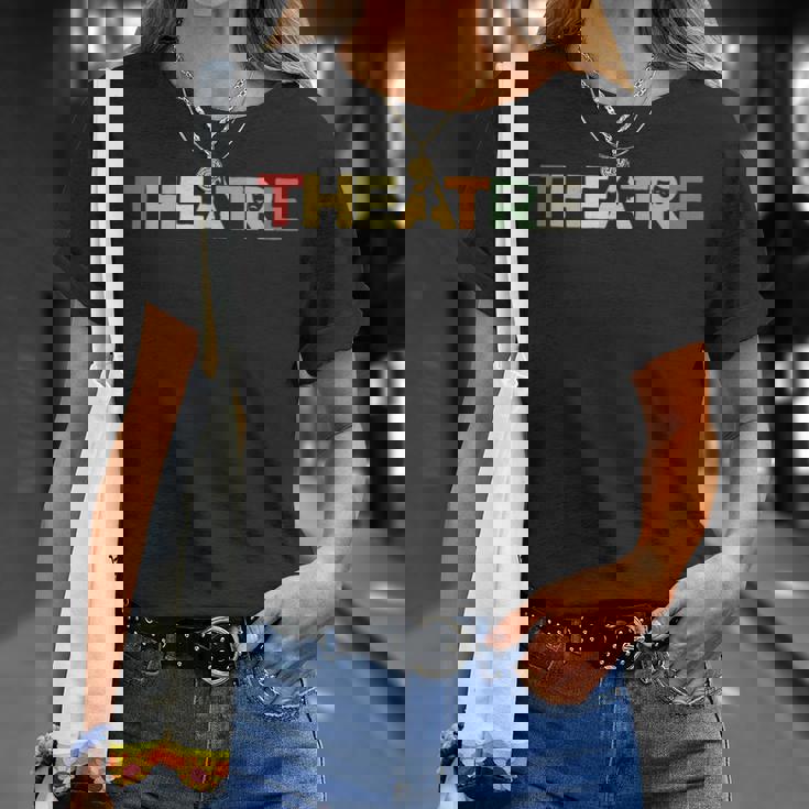 Teatro Obra Retro -Intage Actores Actriz Drama Teatro Camiseta unisex Regalos para ella