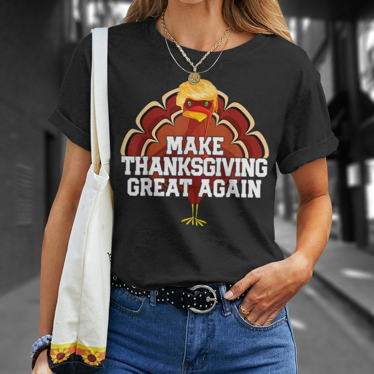 Make Thanksgiving Great Again Trump Turkey 2024 T-Shirt Gifts for Her