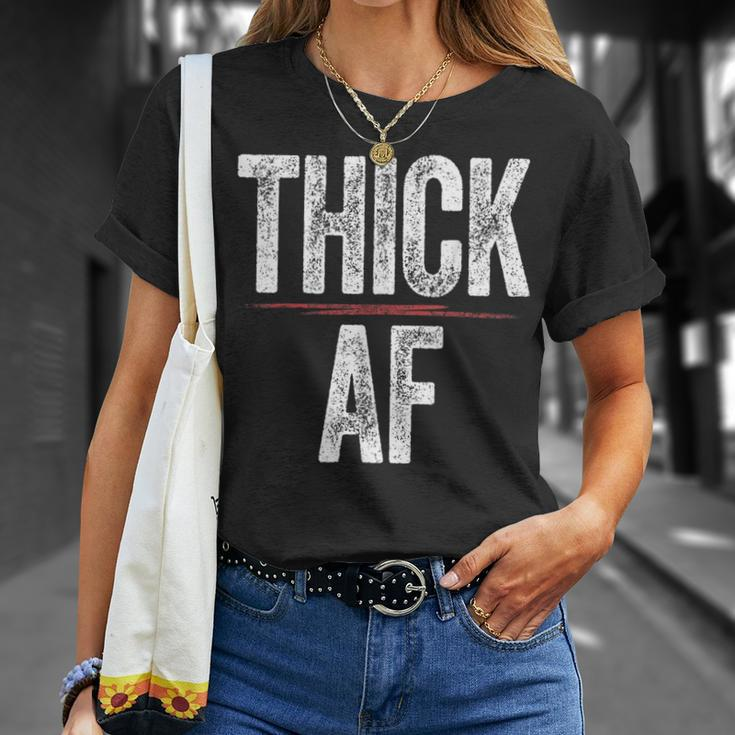 Thick Af Sports Workout Man Woman Thick Af T-Shirt Gifts for Her