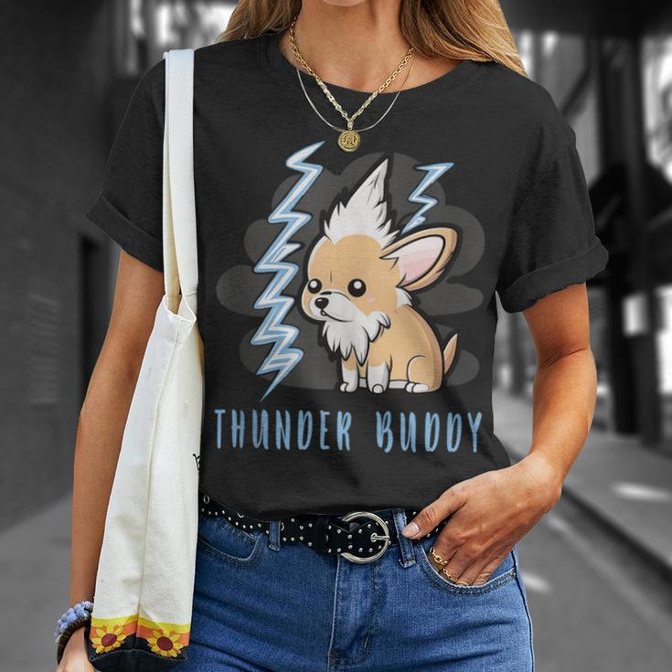 Thunder Buddy Dog Afraid Of Thunders T-Shirt Gifts for Her