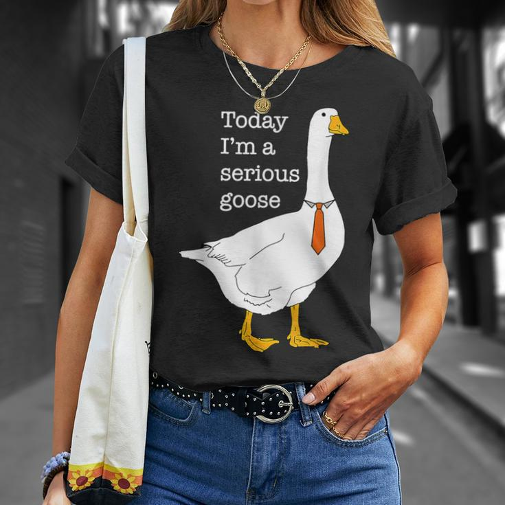 Today I'm A Serious Goose Silly Goose Cute T-Shirt Gifts for Her
