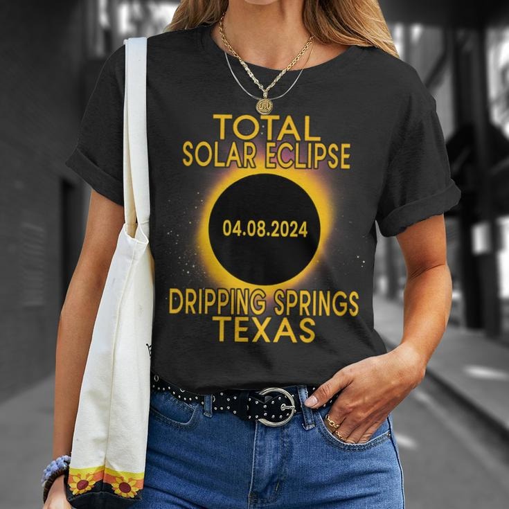 Total Solar Eclipse 2024 Dripping Springs Texas Totality T-Shirt Gifts for Her