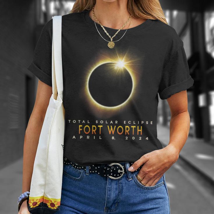 Total Solar Eclipse 2024 Fort Worth April 8 2024 Moon T-Shirt Gifts for Her