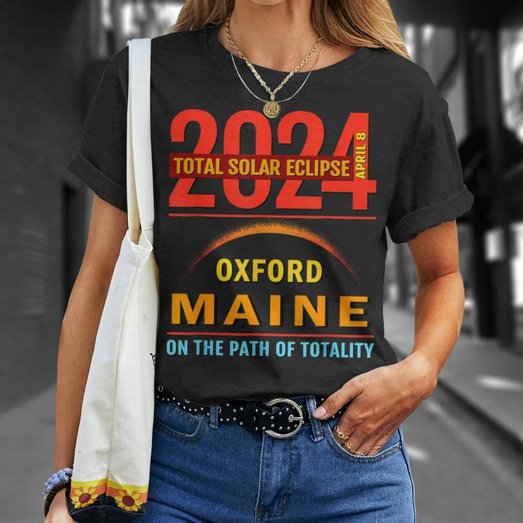 Total Solar Eclipse 2024 Oxford Maine April 8 2024 T-Shirt Gifts for Her