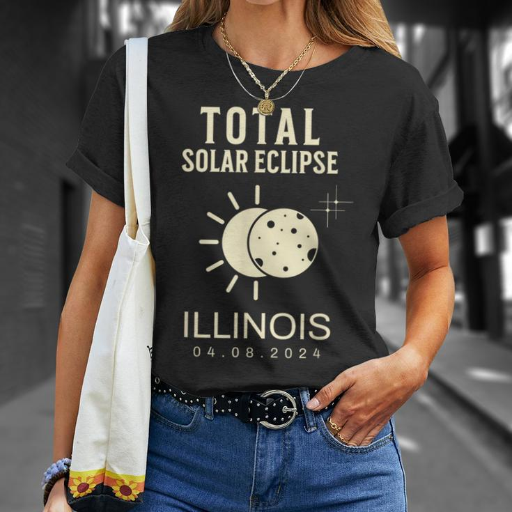 Total Solar Eclipse 2024 Totality Illinois April 8 2024 T-Shirt Gifts for Her