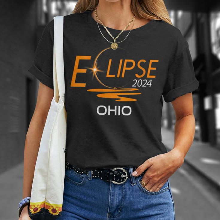 Total Solar Eclipse 2024 Usa Ohio Path Of Totality T-Shirt Gifts for Her