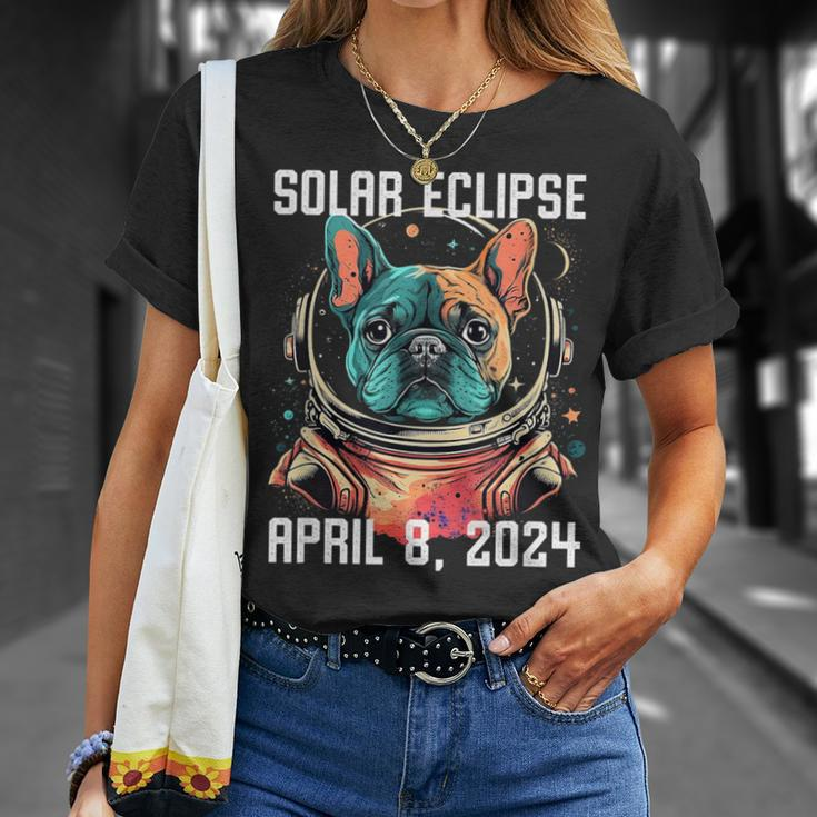 Total Solar Eclipse April 8 2024 French Bulldog T-Shirt Gifts for Her