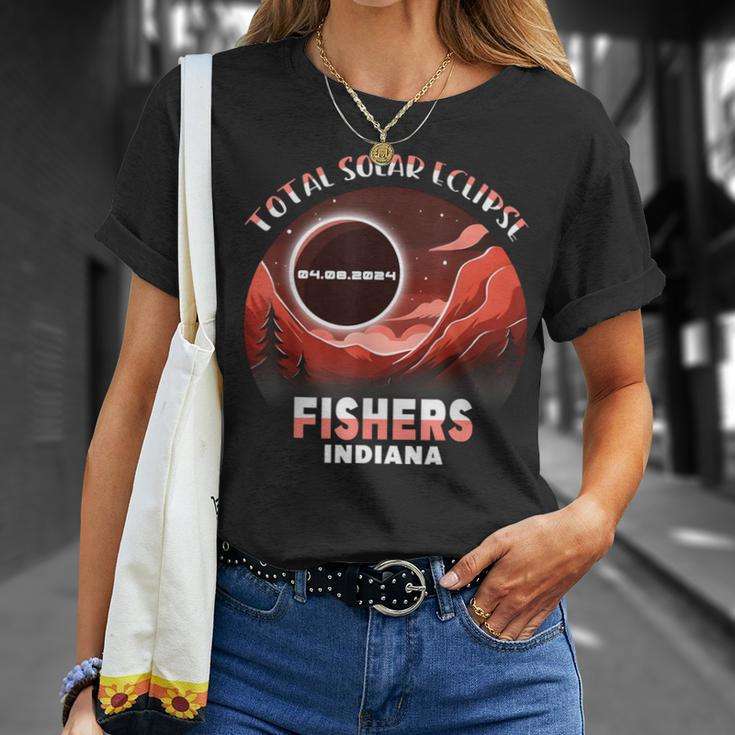Total Solar Eclipse Fishers Indiana 04 08 2024 T-Shirt Gifts for Her