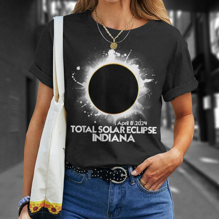 Total Solar Eclipse Indiana April 8 2024 American Totality T-Shirt Gifts for Her
