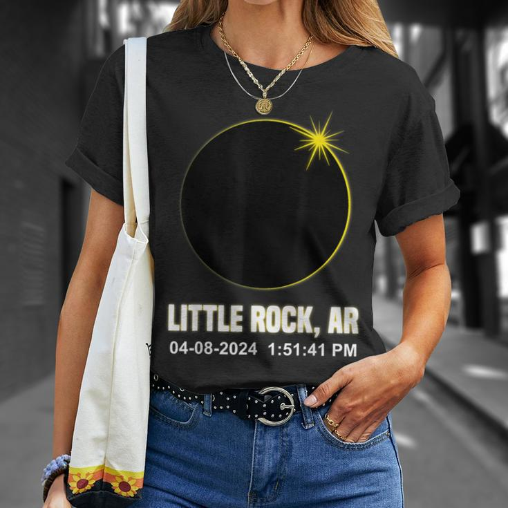 Total Solar Eclipse Little Rock 2024 Time Arkansas Eclipse T-Shirt Gifts for Her