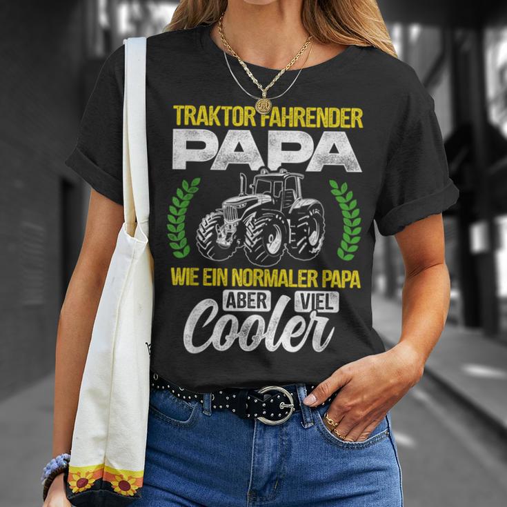 Tractor Fahrender Papa Wie Ein Normaler Papa Aber Cooler T-Shirt Geschenke für Sie