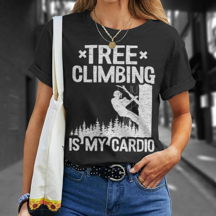 Tree Climbing Is My Cardio Arborist T-Shirt Gifts for Her