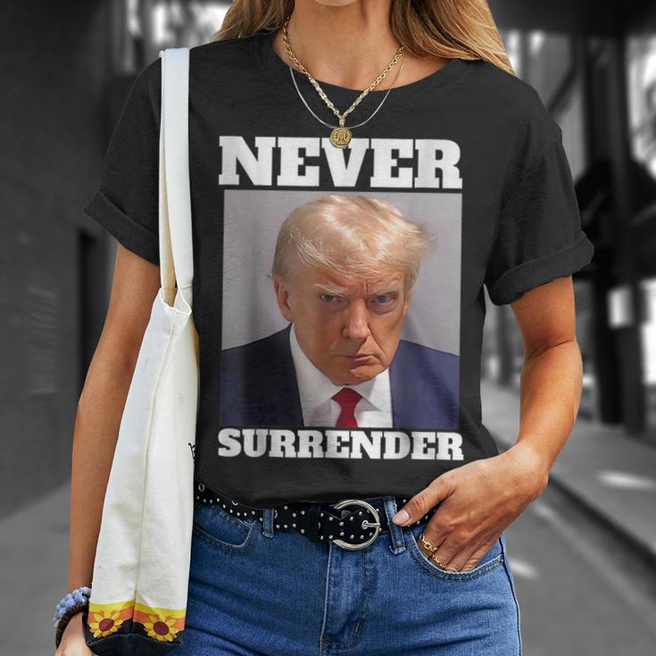 Trump Shot Donald Trump Shot Never Surrender T-Shirt Gifts for Her