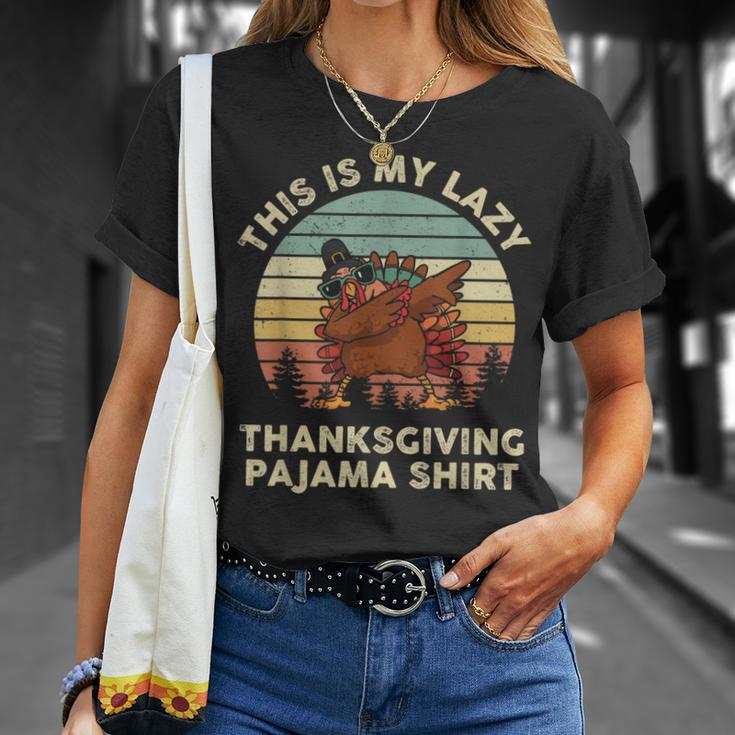Turkey Day This Is My Lazy Thanksgiving Pajama T-Shirt Gifts for Her