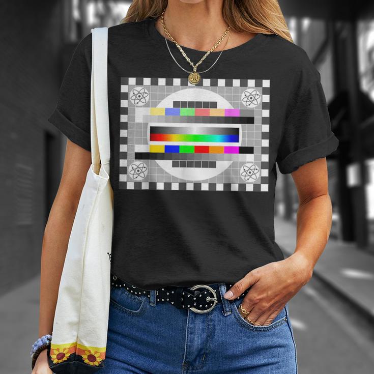 Tv Test Pattern Nerd Geek T-Shirt Gifts for Her