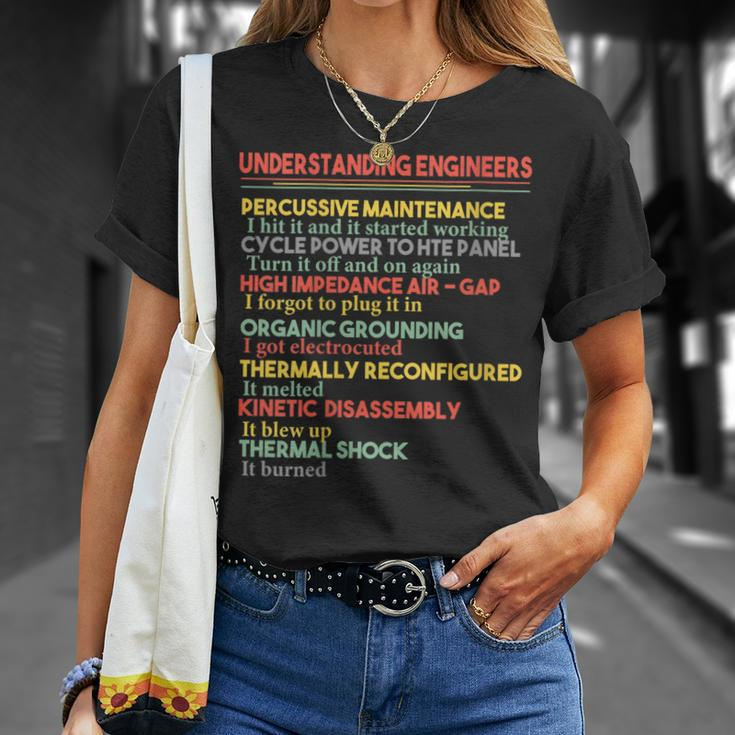 Understanding Engineers Percussive Retro Vintage T-Shirt Gifts for Her