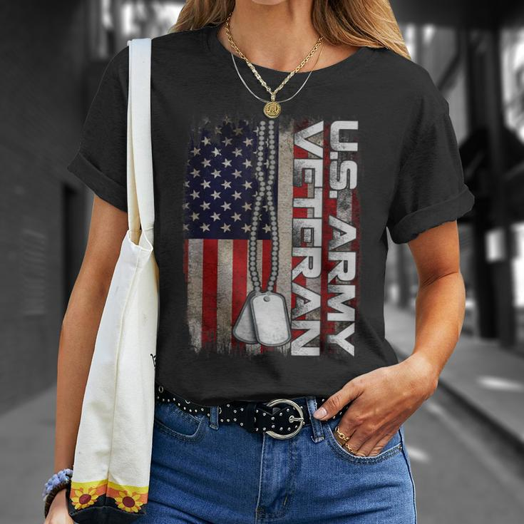 Us Army Veteran America Flag Vintage Army Veteran T-Shirt Gifts for Her