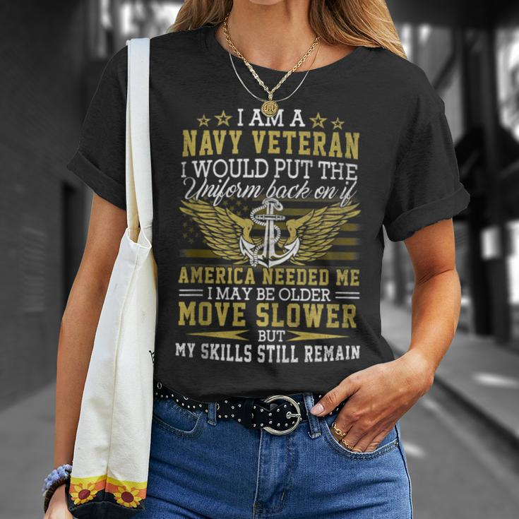 Us Navy Veteran I Am A Navy Veteran T-Shirt Gifts for Her