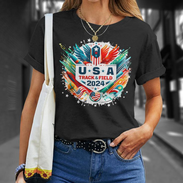 Usa 2024 Go United States Running American Sport 2024 Usa T-Shirt Gifts for Her