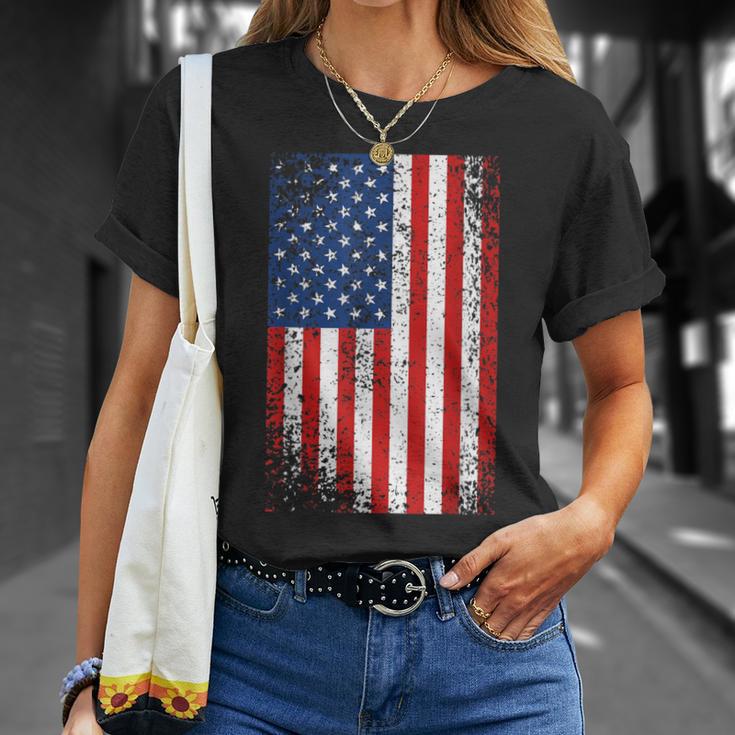 Usa Flag 4Th July Red White Blue Stars & Stripes T-Shirt Gifts for Her