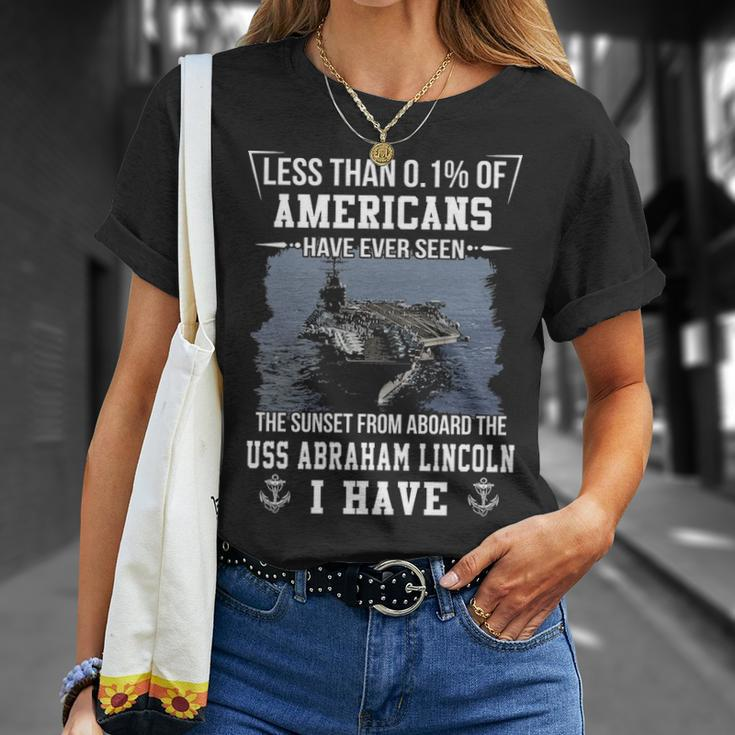 Uss Abraham Lincoln 72 Sunset T-Shirt Gifts for Her