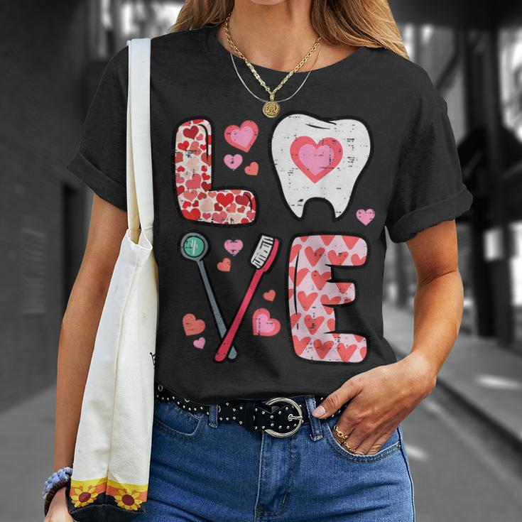 Valentines Day Love Tooth Dental Life Cute Dentist Women T-Shirt Gifts for Her