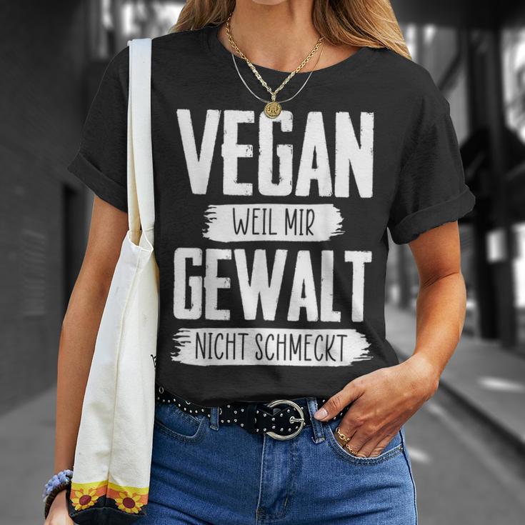 Vegan Weil Mir Gewalt Nicht Schmeckt T-Shirt Geschenke für Sie