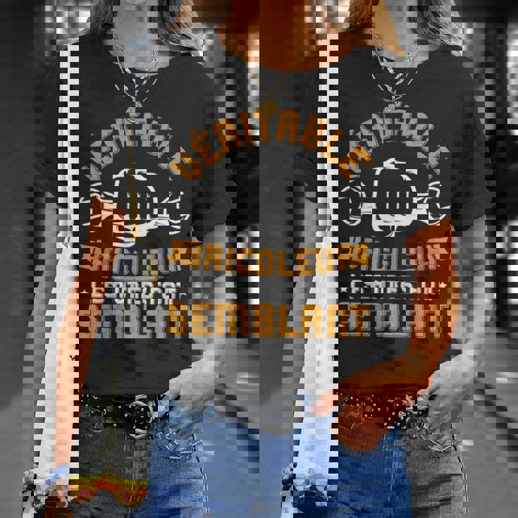 Véritable Bricoleur Humoristique Homme Cadeau Bricoleur T-Shirt Cadeaux pour elle