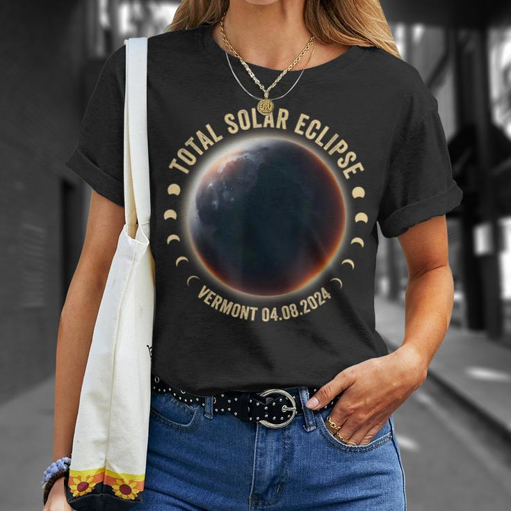 Vermont Total Solar Eclipse April 8 2024 Astronomy Fans T-Shirt Gifts for Her