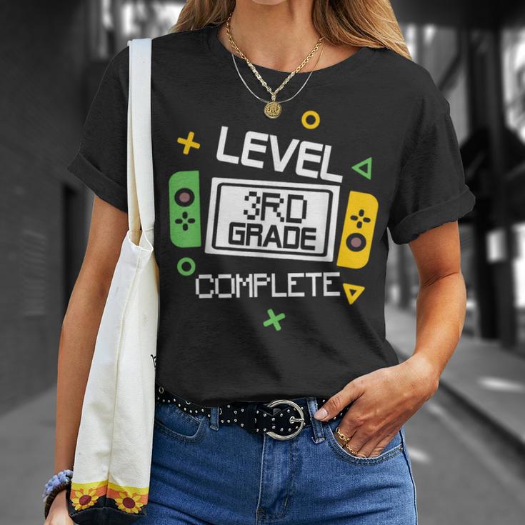 Video Game Last Day Of School Level 3Rd Grade Complete T-Shirt Gifts for Her