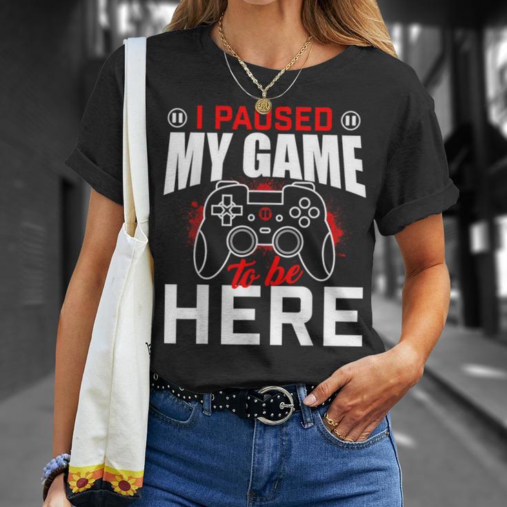 Video-Spiel Pausiert Gaming & Gamer Geschenk T-Shirt Geschenke für Sie