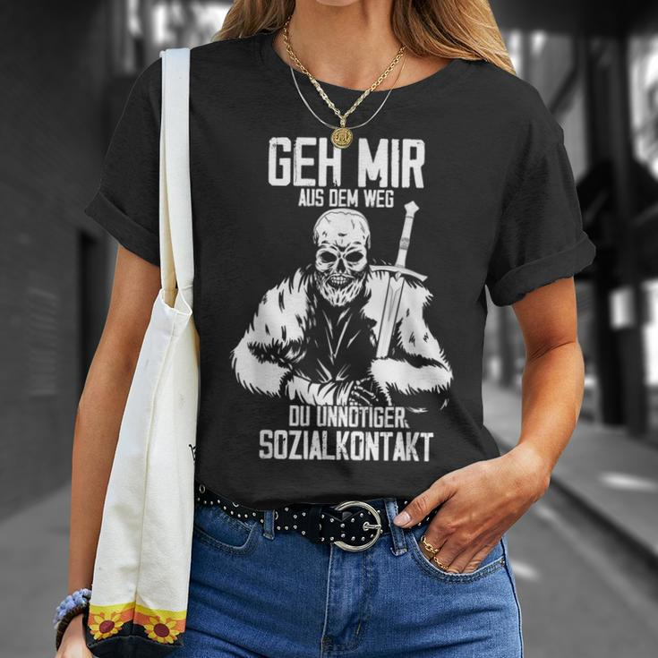 Viking Geh Mir Aus Dem Weg Herren T-Shirt in Schwarz, Spruch für Abstand Geschenke für Sie