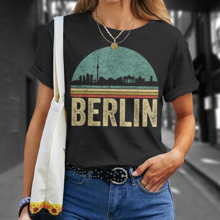 Vintage 80S Retro Berlin Souvenir Skyline Berlin T-Shirt Geschenke für Sie