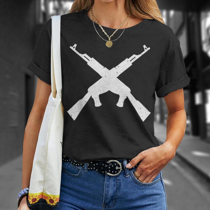 Vintage Ak-47 Auto Assault Rifle Gun Rights 2Nd Amendment T-Shirt Gifts for Her