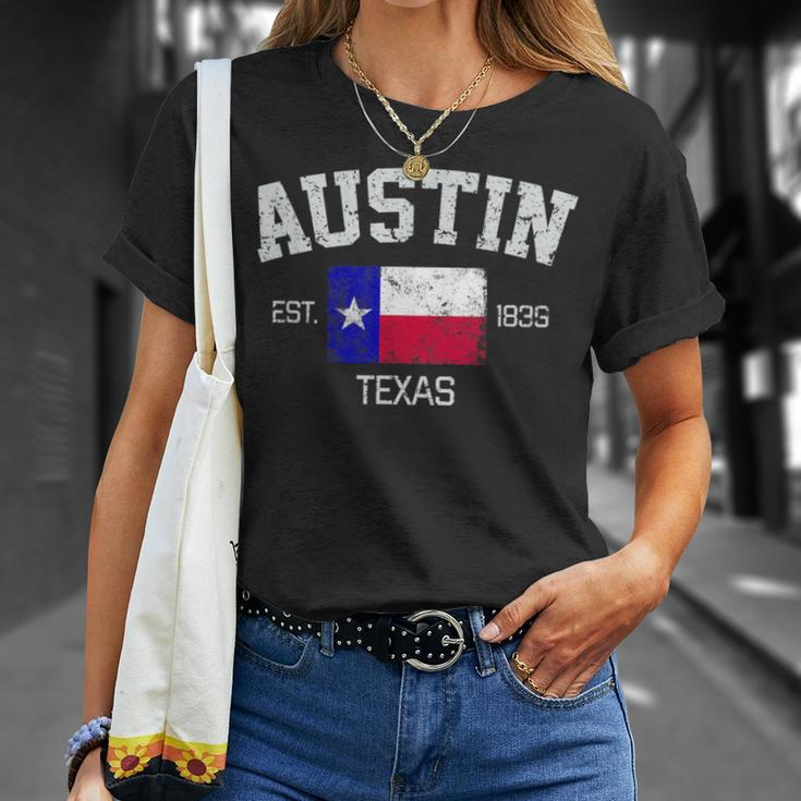 Vintage Austin Texas Est 1839 Souvenir T-Shirt Gifts for Her