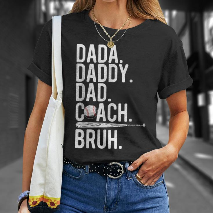 Vintage Baseball Coach Dad Fathers Day Family Humor T-Shirt Gifts for Her