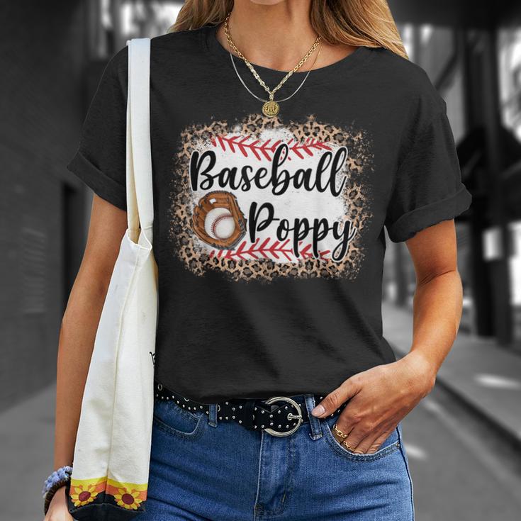 Vintage Baseball Poppy Leopard Baseball Pride T-Shirt Gifts for Her