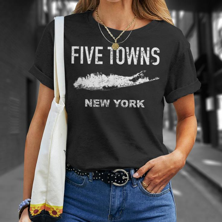 Vintage Five Towns Long Island New York T-Shirt Gifts for Her