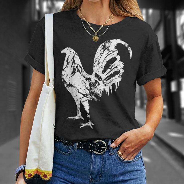 Vintage Game Fowl Rooster Gallero Distressed T-Shirt Gifts for Her
