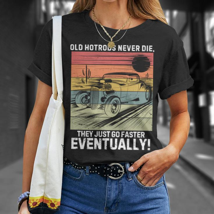 Vintage Hot Rod Classic Car T-Shirt Gifts for Her