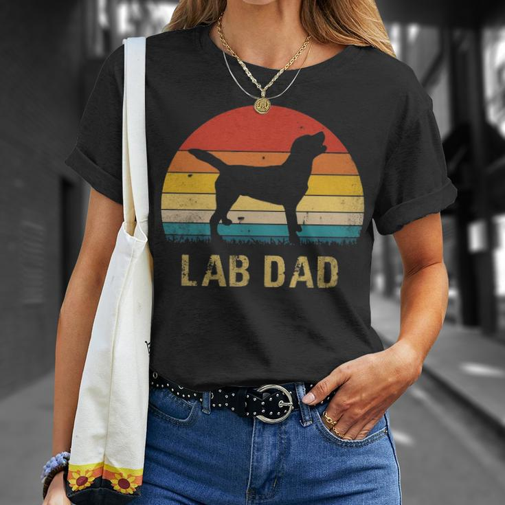 Vintage Lab Dad Labrador Retriever Dog Dad T-Shirt Gifts for Her
