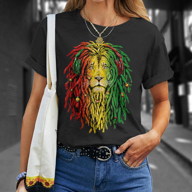 Vintage Lion Junenth Black Pride Afro Hair African Usa T-Shirt Gifts for Her