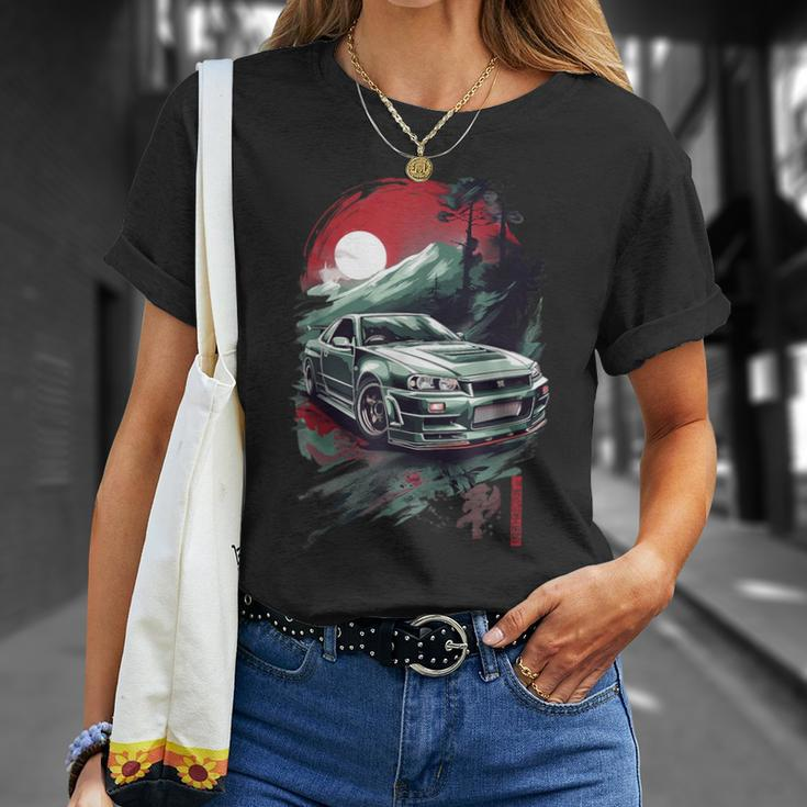 Vintage Night Ride Legendary Skyline R34 Jdm T-Shirt Gifts for Her