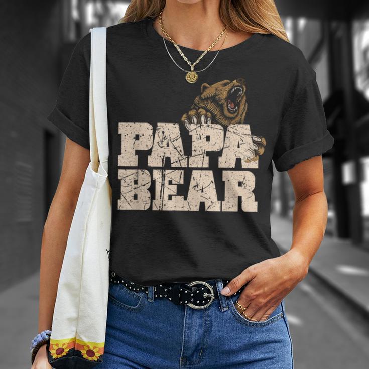 Vintage Papa Bär Familieatertag Papa T-Shirt Geschenke für Sie