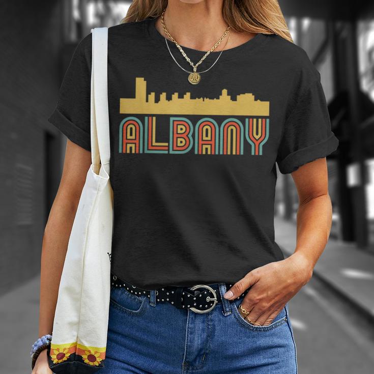 Vintage Retro Albany New York Skyline T-Shirt Gifts for Her