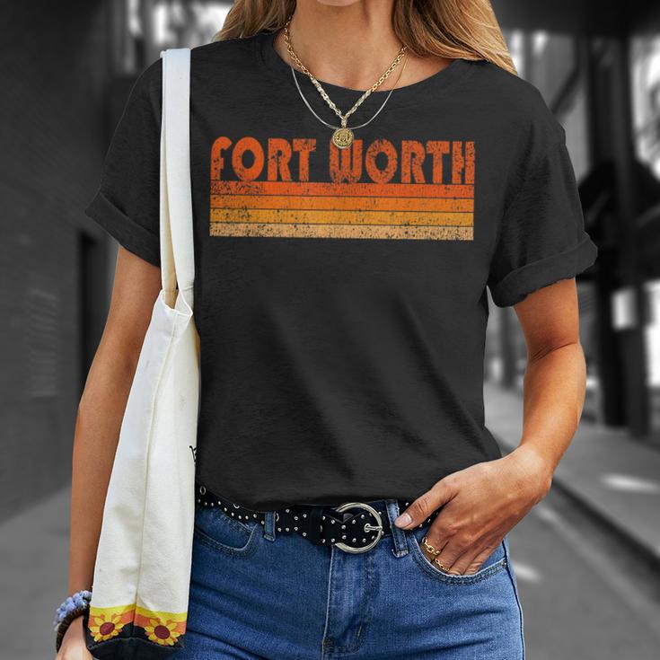 Vintage Retro Fort Worth Texas T-Shirt Gifts for Her