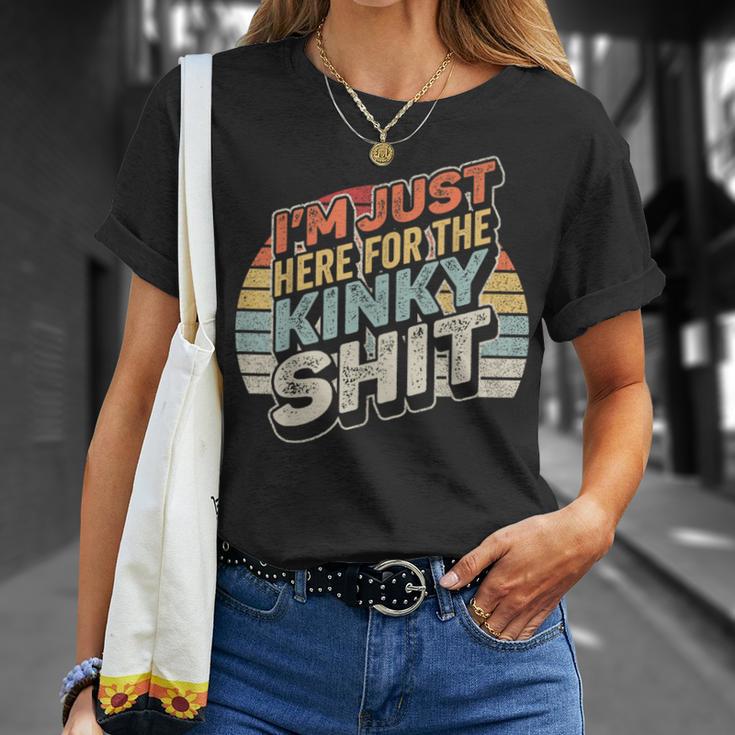 Vintage Retro Ich Bin Nur Hier Für Den Kinky Bdsm S T-Shirt Geschenke für Sie